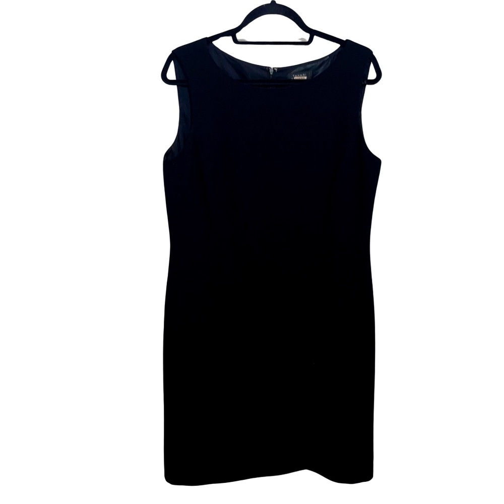TAHARI ASL Women's Black Career/Work Business Sleeveless Sheath Dress Sz 14